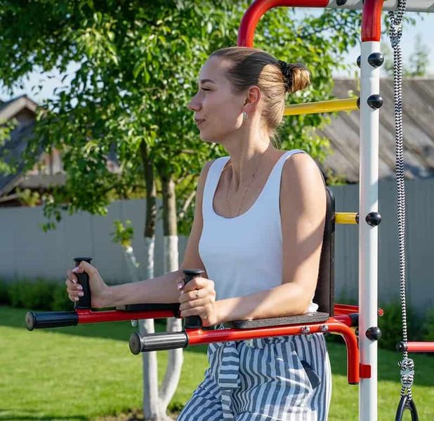 plac zabaw do ogrodu Fitness basic - żółty zdjęcie 15