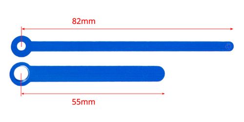 Wskazówki do mechanizmu zegara proste 55/82mm niebieskie na Arena.pl