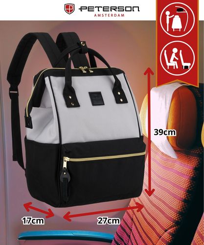 plecak materiałowy ptn alfa-5295 black-gray na Arena.pl