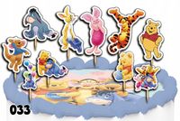 TOPPERY NA TORT OZDOBNE DEKORACJA ZESTAW - KUBUŚ PUCHATEK BAJKI 10szt.