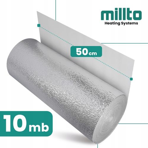 Ekran Zagrzejnikowy Mata Aluminiowa 10m Pianka Izolacyjna Odbijająca Cie GO na Arena.pl