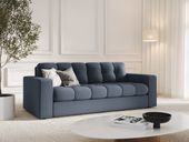 SOFA JUSTIN 2-OSOBOWA, CIEMNY NIEBIESKI, TKANINA STRUKTURALNA