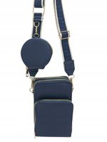 Victoria J - torebka rowerówka portfel portfelik pasek granatowy BOHO HD470