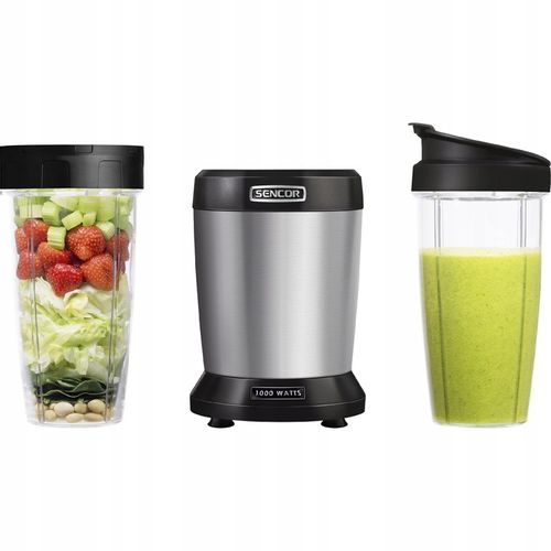 Nutri blender kielichowy 1000W 2 BUTELKI 800ml/1L srebrny Sencor SNB4302SS na Arena.pl