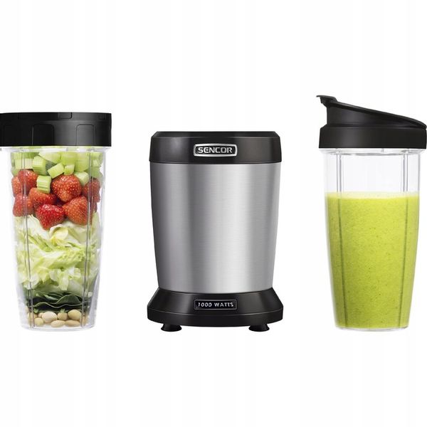 Nutri blender kielichowy 1000W 2 BUTELKI 800ml/1L srebrny Sencor SNB4302SS zdjęcie 12