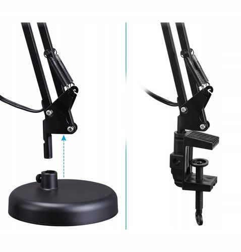 Lampka biurkowa kreślarska E27 LED + uchwyt klips SuperLED na Arena.pl