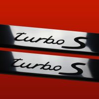 Listwa progowa PORSCHE 911 996 TURBO S Stal nierdzewna 304 połysk z czarnym