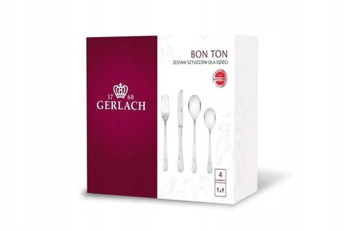 Sztućce dla Dzieci Gerlach Bon Ton Kotki Grawer Prezent na Chrzest na Arena.pl