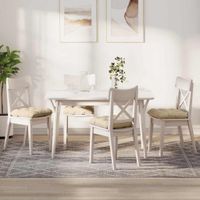 Poduszki na siedziska 4 pcs Kremowy 45 x 45 cm