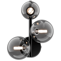 Potrójny kinkiet Dallas MOD545WL-03B szklany loft przydymiony