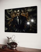 Obraz 120x80 motywacyjny black anonymous pieniądze