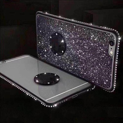 Etui Diamond Ring Glitter Brokat Iphone X Czarne na Arena.pl