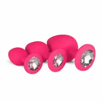 satisfyer zestaw anatomicznych korkow silikonowych z rożowy 3 szt.