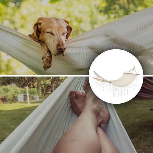 Wygodny HAMAK OGRODOWY BOHO makrama HUŚTAWKA ogrodowa LEŻAK WISZĄCY mocny na Arena.pl