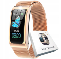 SMARTBAND DAMSKI ZEGAREK SMARTWATCH MAGNETYCZNY DLA KOBIETY POLSKIE MENU