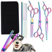 NOŻYCZKI FRYZJERSKIE GROOMERSKIE PSA KOTA ZESTAW