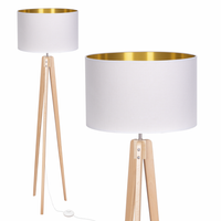 LAMPA PODŁOGOWA TRÓJNÓG, DREWNO, różne RODZAJE