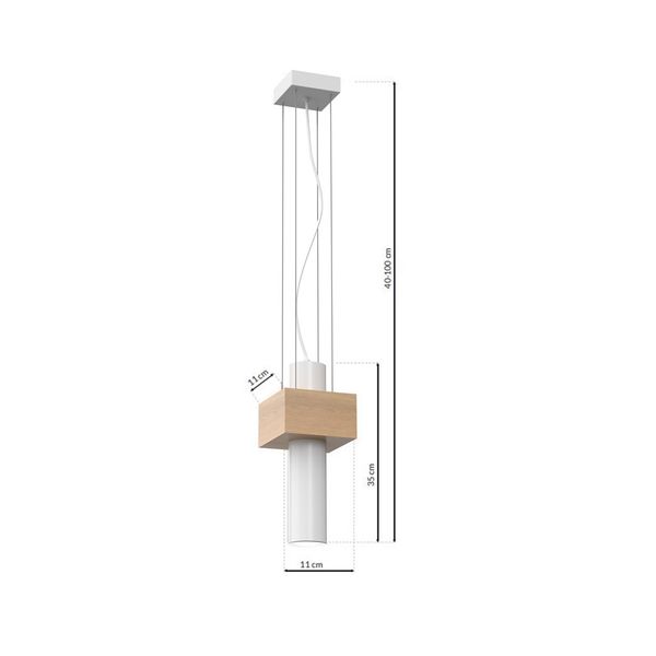 LAMPA WISZACA WEST WHITE 1XGU10 zdjęcie 2