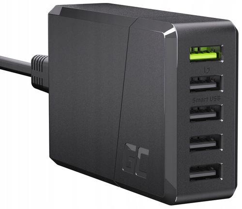 ŁADOWARKA SIECIOWA SZYBKA GC 52W 5x USB+ KABEL GC USB-A/LIGHTNING DO IPHONE na Arena.pl