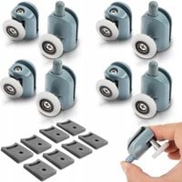 Zamienne rolki do kabiny prysznicowej kółka uniwersalne duży zestaw 8 sztuk