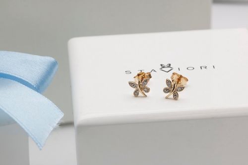 Złote kolczyki KXD1897 - Diament na Arena.pl