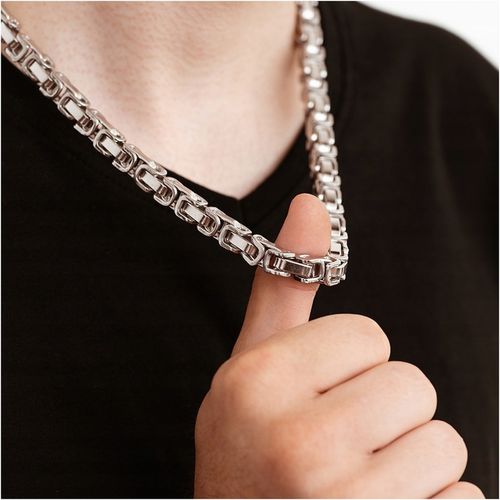 Łańcuszek męski naszyjnik splot królewski stal chirurgiczna gruby BLINGART na Arena.pl