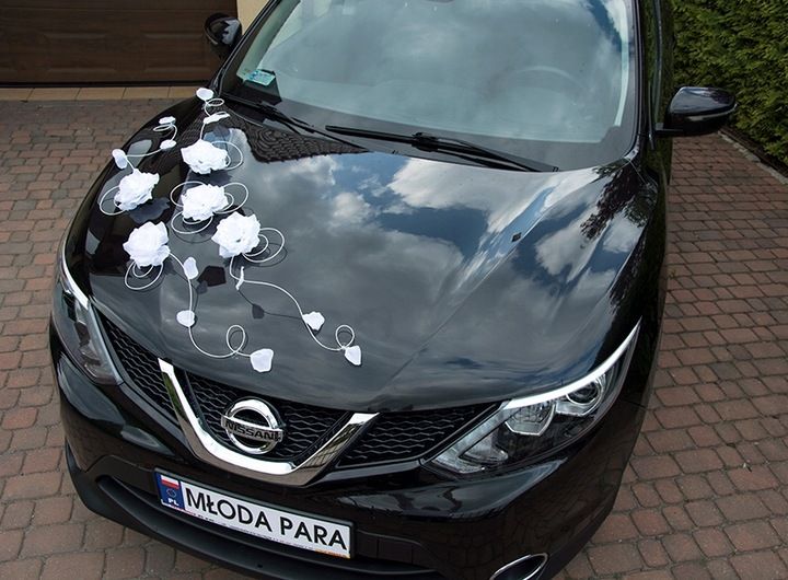 Dekoracja samochodu ozdoby na auto do ślubu A24 zdjęcie 4