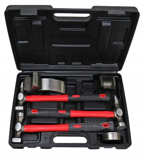 MŁOTEK BLACHARSKI ZESTAW MŁOTKÓW blacharskich FIBERGLASS 7el kowadła na Arena.pl