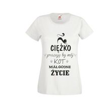 KOSZULKA T-SHIRT z napisem CIĘŻKO PRACUJĘ