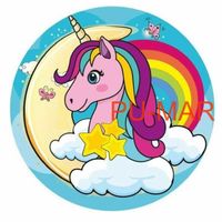 Opłatek na tort Urodziny Jednorożec Konik Pegaz Koń Kuc Tekst Gratis