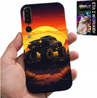 ETUI DO HUAWEI P20 PLUS - MONSTERTRUCK, CIĘŻARÓWKA, WZORY + FOLIA