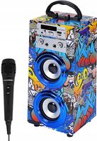 Zestaw do karaoke Dynasonic 025 Odtwarzacz Bluetooth FM wielokolorowy HIT !