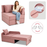 Łóżko dziecięce sofa kanapa pudrowy różowy jasny róż pastela Denis Family