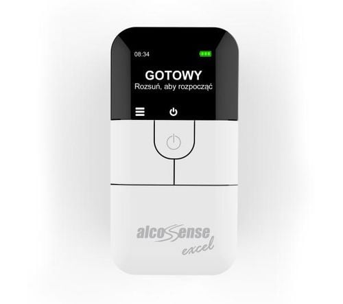 Alkomat elektrochemiczny Alcosense Excel Termometr Zegar 5 Ustników na Arena.pl