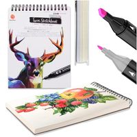 SZKICOWNIK DO MARKERÓW A4 NA SPIRALI BLOK RYSUNKOWY 2 RODZAJE PAPIERU 60ark