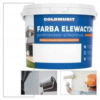 Farba Elewacyjna Fasadowa Polimerowo Silikonowa Goldmurit Biała RAL9016 10l