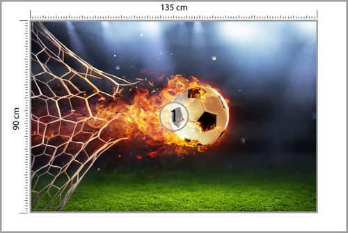 Emaga Fototapeta Piłka Nożna W Płomieniach Vinyl Strukturalny 135x90 na Arena.pl