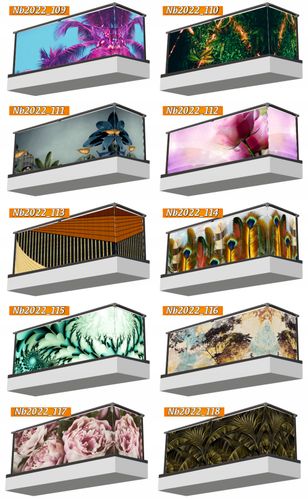 Osłona balkonowa zieleń motywy roślinne liście MATA BALKONOWA OZDOBA BALKON na Arena.pl