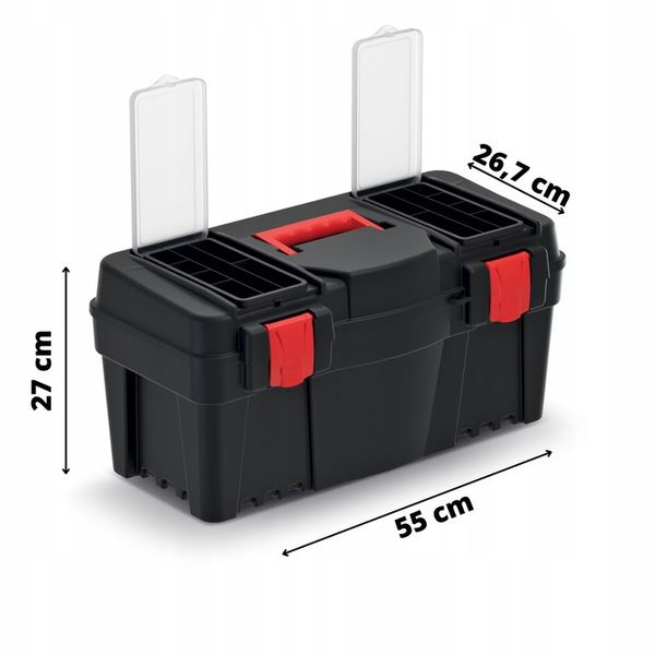 Skrzynka narzędziowa uniwersalna 55x27 KARGO CLASSIC z tacką i 2-schowkami zdjęcie 7