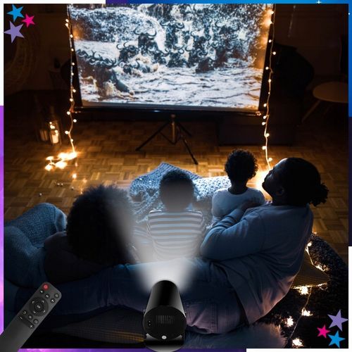 PROJEKTOR RZUTNIK MINI PRZENOŚNY ANDROID LED WIFI FULL HD SMART TV HY300 na Arena.pl