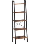 Regał na książki rustykalny brąz 5 półek 56x172 cm loftowy