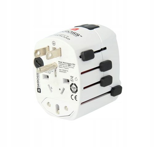 Adapter Podróżny SKROSS PRO 6in1 do 120 krajów UK, USA,Chiny, IT,CH, na Arena.pl