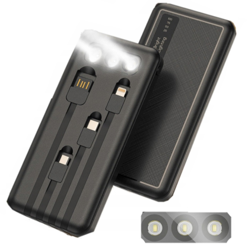 M1 / POWERBANK 10000MAH MICRO USB, USB-C, LIGHTNING, USB, LATARKA na Arena.pl