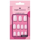 TOP CHOICE Sztuczne paznokcie tipsy french migdałki 24 sztuki