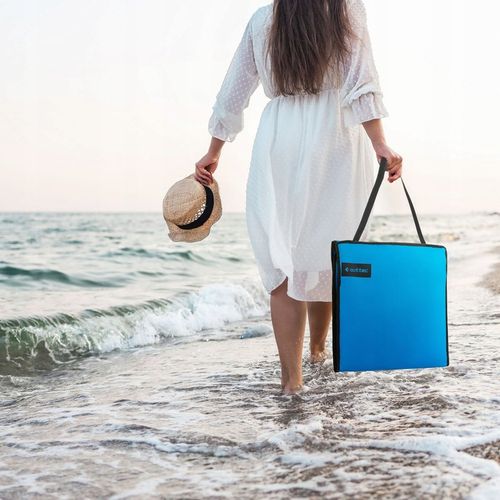 MATA PLAŻOWA Z OPARCIEM REGULOWANY LEŻAK PLAŻOWY SKŁADANY OUTTEC na Arena.pl