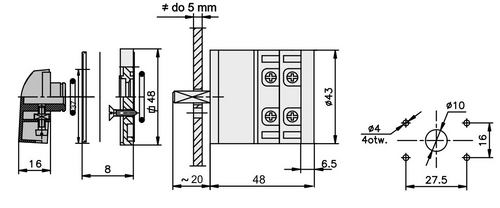 Łącznik krzywakowy 0-1 3P 12A IP65 Łuk E12-12 921201 ELEKTROMET na Arena.pl