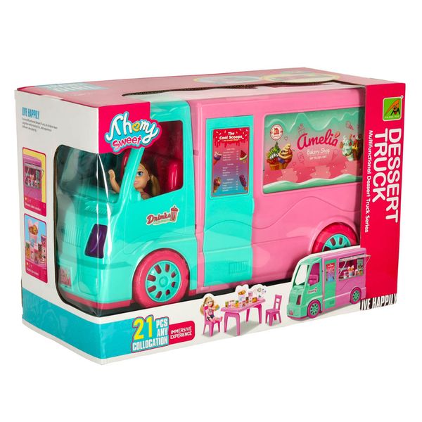 Samochód dla Lalek Auto Kamper Duży Food Truck Domek Akcesoria Lalka 21 el. zdjęcie 12