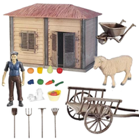Zestaw Farma Domek Rolnika Owca Narzędzia Rolnicze Taczki 2020-1A
