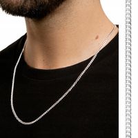 PEŁNY SREBRNY ŁAŃCUSZEK MĘSKI PANCERKA 55 cm MOCNY KUTY 4,8 gram SREBRO 925