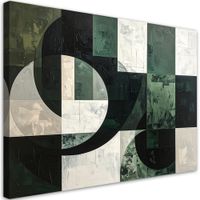 Obraz do salonu sypialni biura loftu, Zielona geometryczna 45x30